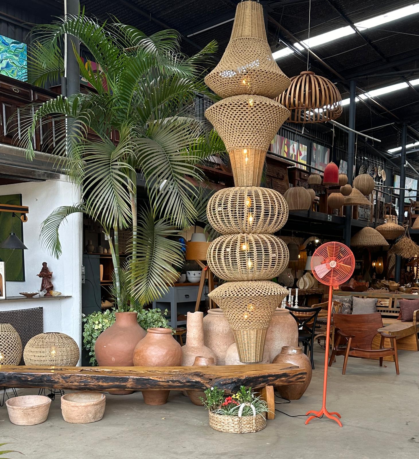 LUMINÁRIA PENDENTE FIBRA NATURAL SIMONE OLIVERIA - Image 2