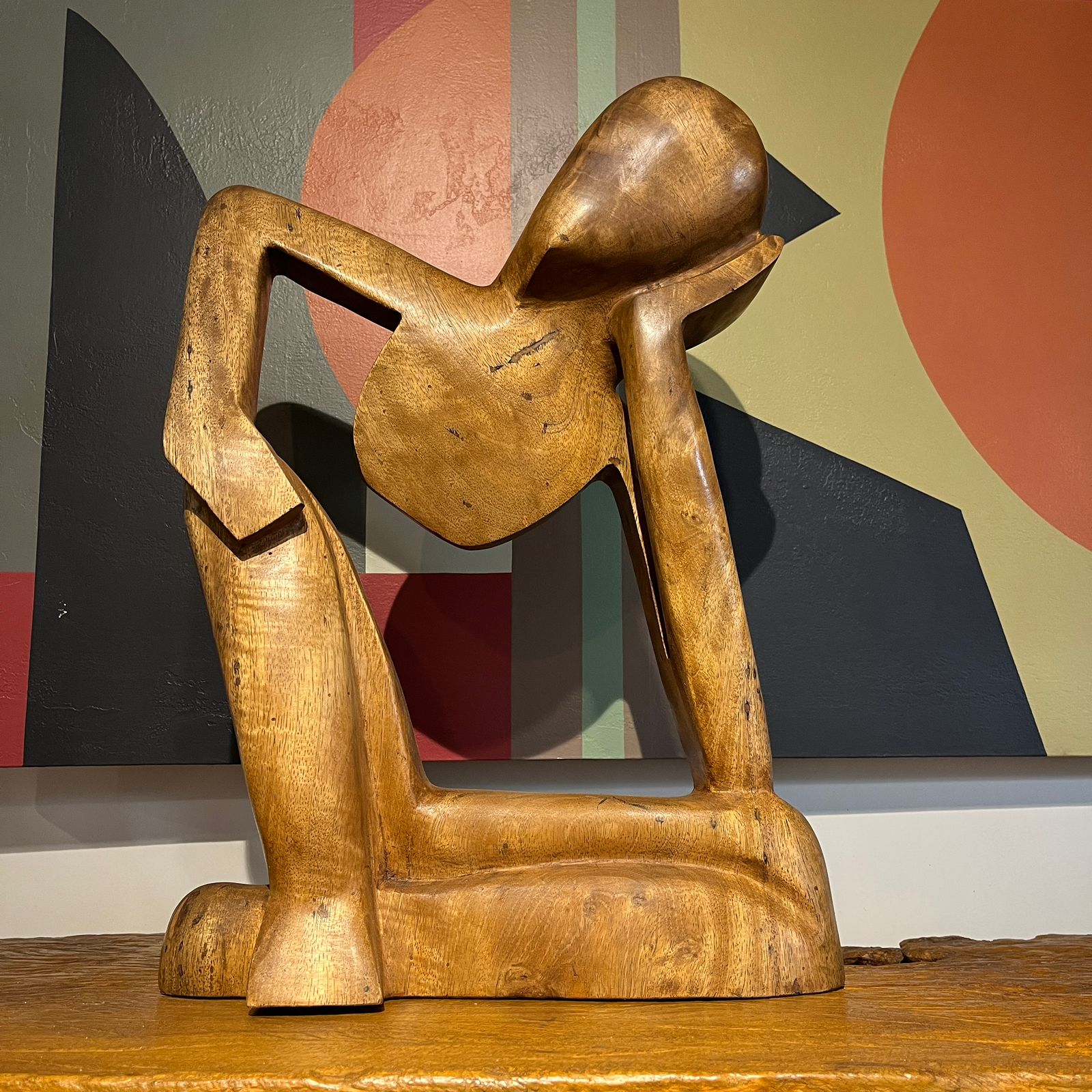 ESCULTURA DE MADEIRA O PENSADOR - Image 3