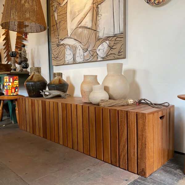 BANCO DE MADEIRA RIPADO MAQUINADO – DESIGN MODERNO - Image 2